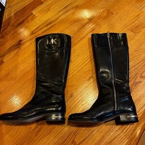 Michael Kors Black Leather Boots - Size 8M